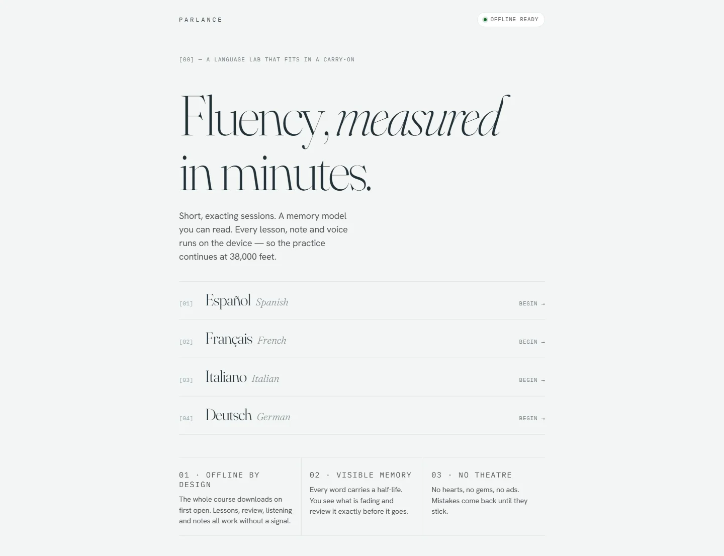 Parlance desktop website tour